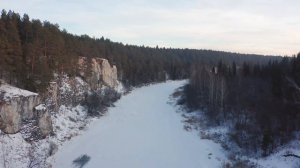Река Чусовая - Аннушкин мост, Георгиевский камень, окрестности деревни Слобода - декабрь 2019