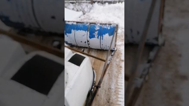 Отвал для чистки снега на снегоход Буран... смотреть онлайн