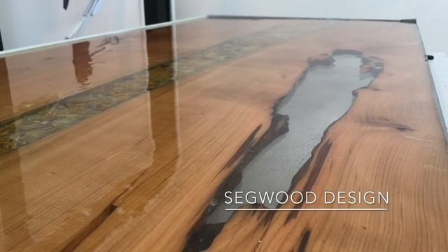 Epoxy Table - Cherrywood & Flowers Design смотреть онлайн