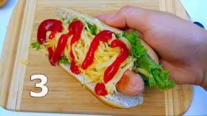 КАК ПРИГОТОВИТЬ ВКУСНЫЙ ХОТ-ДОГ В ДОМАШНИХ УСЛОВИЯХ (3 СПОСОБА)