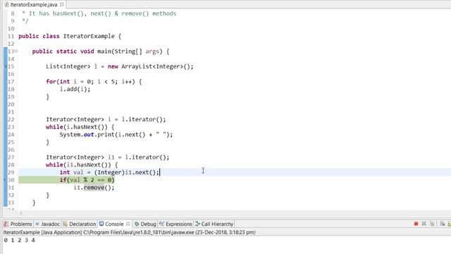Java Iterator Implementation | How to use Iterator in Java