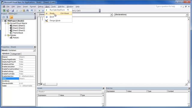 Excel VBA Visual Basic Editor (VBE)