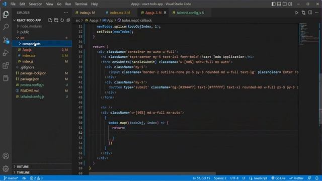 #4 Simple TODO list app in ReactJs 2023 | Visualization through Code at  @techroof