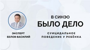 «Было дело» в СИНЭО: суицидальное поведение у ребёнка. Эксперт Василий Белов