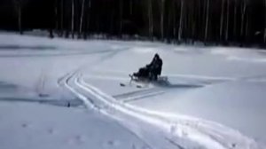 самодельный снегоход-палочник с двигателем ИЖ