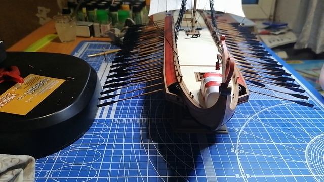 Римская трирема, сборка модели, часть 16 смотреть онлайн