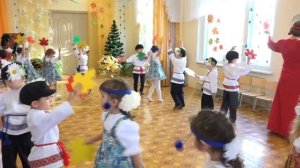 Осенний утренник Танец с листьями Падают листья детский сад 48 группа Колокольчики 2018 Осенний бал