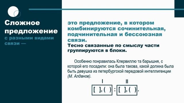 Тема 15. Сложное предл. с разными видами связи. Знаки преп. в сложных предл. с разными видами связи