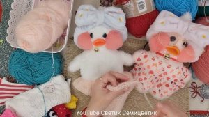 УТОЧКА ИЗ ТТ ЛАЛАФАНФАН Одежда своими руками Вяжу платье для утки Lalafanfan DIY Knitting Clothes