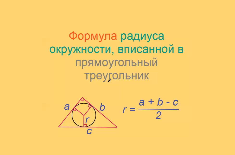 Формула радиуса вписанной окружности в треугольник. Формула радиуса вписанной окружности. Радиус вписанной окружности. Треугольник вписанный в окружность формулы.