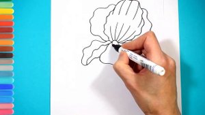 Как нарисовать цветок ирис. Простой рисунок.How to draw an iris flower. Simple drawing.