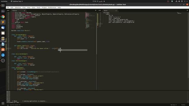 kivy clocks ( Clock.schedule_interval) stop and start смотреть онлайн
