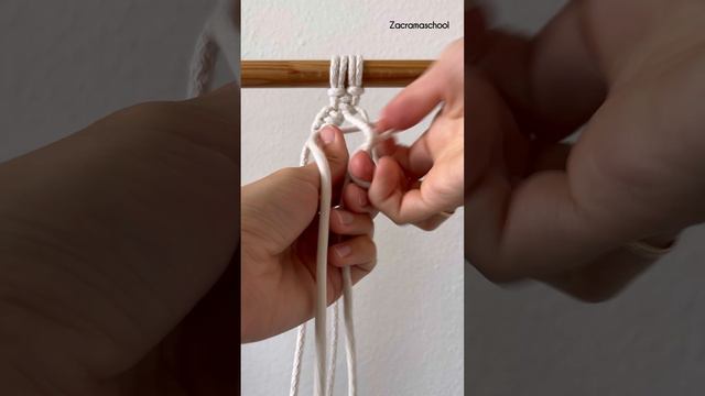 Узор из квадратных узлов и зеркальных цепочек петельных узлов #макраме #урокимакраме #diy #macrame