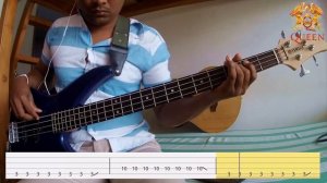 Queen - Under Pressure (Live Bass Cover) (Play Along Tabs In Video)