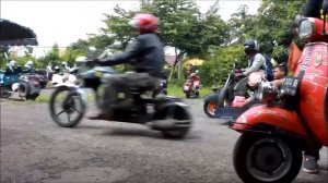 Like Lodka посетила фестиваль рестро скутеров в Индонезии 1500 Мотороллеров Vespa