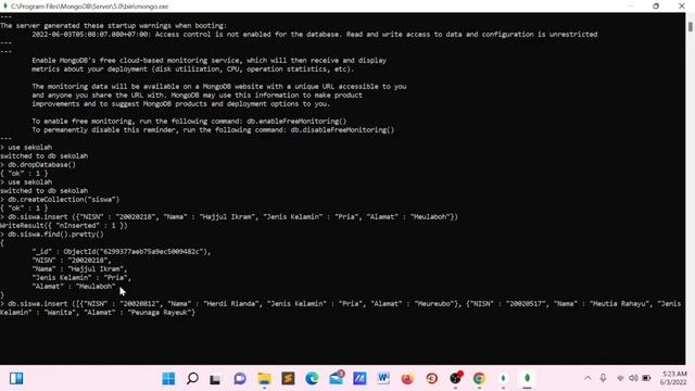 Basis Data II - Cara Menginstall MongoDB, Membuat dan Menghapus Database & Collection di MongoDB смотреть онлайн