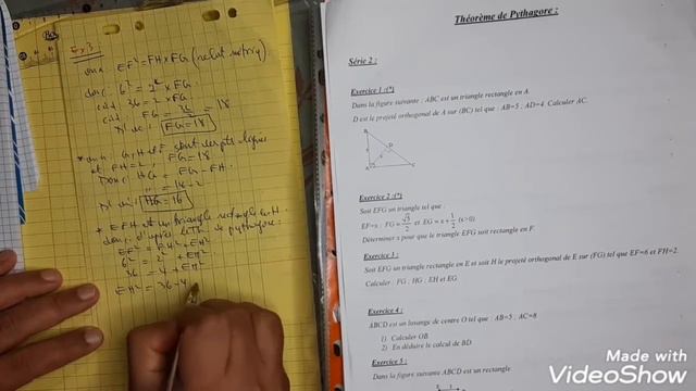 Série 2-Exercices de 1 à 5 # théorème de pythagore # Niveau 3ac смотреть онлайн