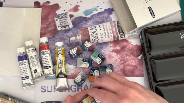 Small Arte Miranda Art Haul: Schmincke Horadam watercolor, Neocolor II, new Rosa Gallery watercolor