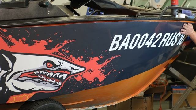 Оклейка катера/лодки плёнкой в Orange Boat. смотреть онлайн