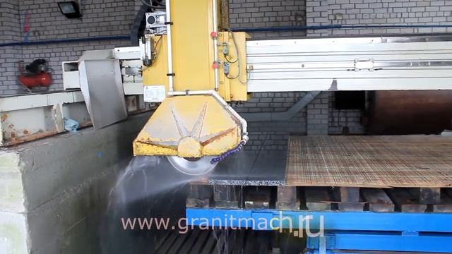 Камнерезный автоматический окантовочный станок PLC 400 ООО ГРАНИТМАШ