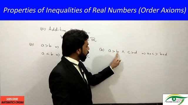11-Properties of Inequalities of Real Numbers(order axioms) Class 11 Maths  Algebra & trigonometry