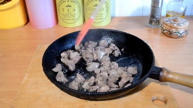 Куриные потроха в сметане под сыром. МЯСОЖОР 126