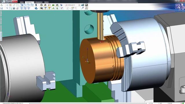 SprutCAM 10. Станок Willemin. Обработка детали "Пистон"