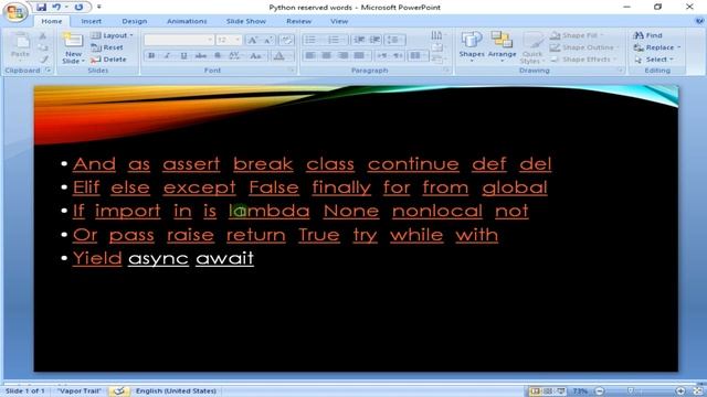 Reserved Words In Python | Python 4 You | Lecture 15