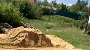 самодельный минитрактор.разравнивание песка