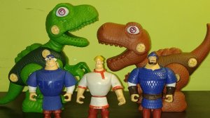 Три Богатыря и Динозавры / Фигурки Prosto Toys