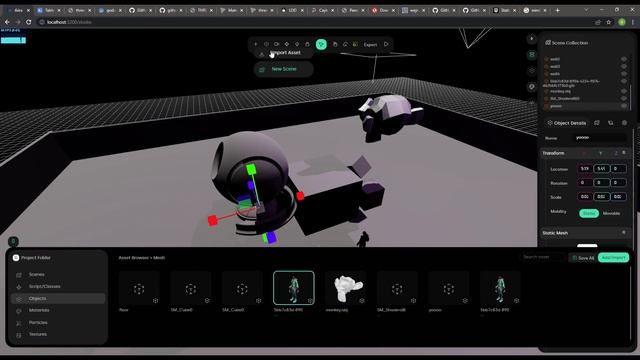 #Devlog Web Game Engine with Threejs & RepierJS Part 02 - Early stages of physics implementation
