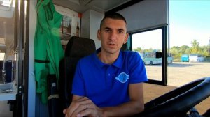 Как работает книлинг автобуса. Наклон кузова. Kneeling. Bus.