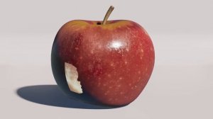 Bad Apple!! on an apple (on Blender)