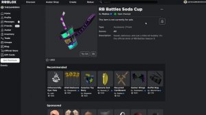 Roblox free items ! HOW TO GET RB Battles Soda Cup! ( Roblox promo codes 2023 )