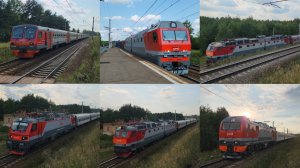 Жаркий перегон Ступино-Кашира - многочисленные поезда павелецкого хода