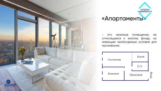 Типы объектов жилой недвижимости и планировки. 2 часть