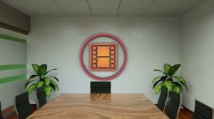 Логотип компании / Вид логотипа в офисном пространстве