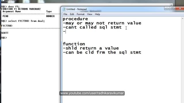 PLSQL: Difference between Functions & Procedures