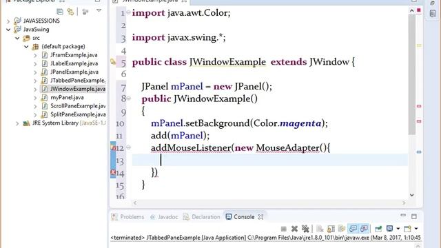 JAVA SWING GUI TUTORIAL 6 JWINDOW YOUTUBE смотреть онлайн