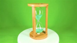 Песочные часы из дерева 30 минут 11х19 см бирюзовые