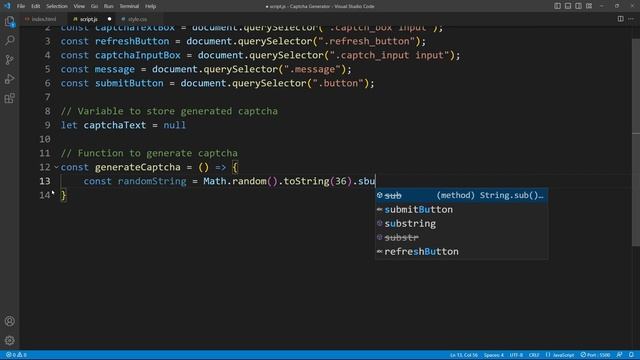 Captcha Generator in HTML CSS & JavaScript