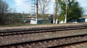 Станция и поселок Бердия Иловлинского района Волгоградской области из окна поезда Station Berdiya