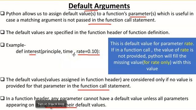 Arguments and Parameters | Default Parameters | Positional Parameters | Keyword Arguments | Class 1