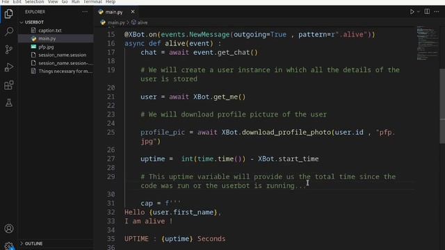 Create a Telegram userbot using the Telethon library in Python - Part 2.