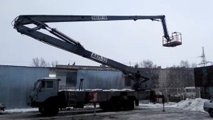 Работа автовышки АКП 32