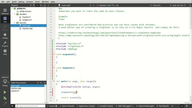 Magic Statics - Singleton Replacement - Qt 5 Design Patterns смотреть онлайн