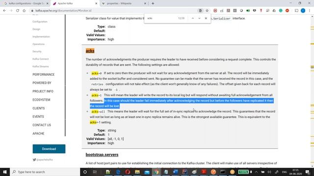 KAFKA producer acks 04 06 2020 смотреть онлайн