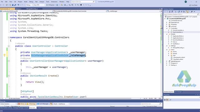 ASP.NET Core Identity With MongoDB