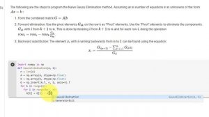 Lab 5. Part 2: Gauss Elimination