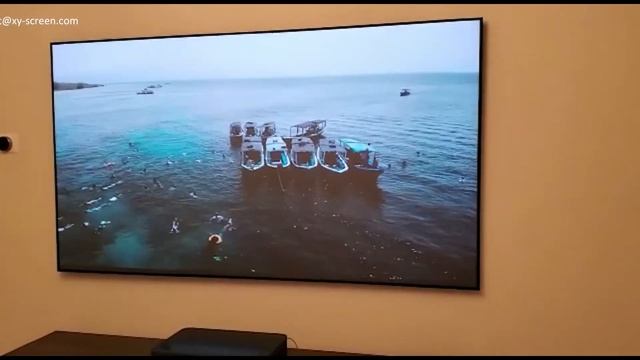 100 inch ALR PET Crystal screen with Vava 4Kfeedback from USA  Email: augustmirage-view.com